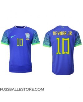 Günstige Brasilien Neymar Jr #10 Auswärtstrikot WM 2022 Kurzarm
